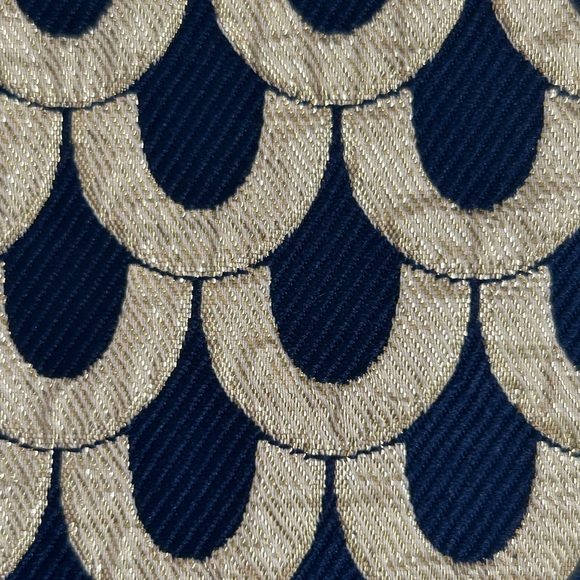 Halabaloo navy/gold holiday dress. Cap sleeve, full skirt, navy velvet tie. 2T - Picture 6 of 15